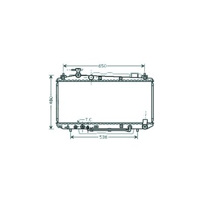 Radiatore acqua per TOYOTA RAV 4 dal 2000 al 2003 Codice OEM 1640028460