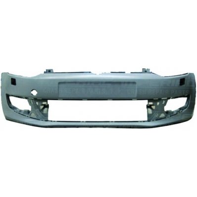 Paraurto anteriore verniciabile con fori lavafari per VOLKSWAGEN POLO dal 2009 al 2014 Codice OEM 6R0807217FGRU