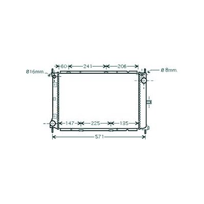 Radiatore acqua per NISSAN MICRA K12 dal 2005 al 2010 Codice OEM 21410-AY601