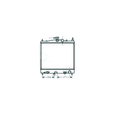 Radiatore acqua per NISSAN MICRA K12 dal 2005 al 2010 Codice OEM 21460AX800