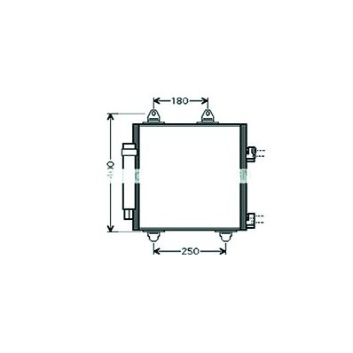 Condensatore per CITROEN C1 dal 2012 al 2014 Codice OEM 884500H020