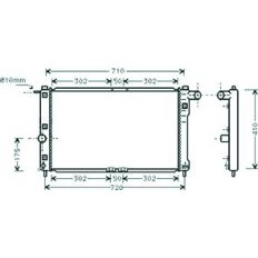 Radiatore acqua per CHEVROLET - DAEWOO NUBIRA dal 1997 al 1999