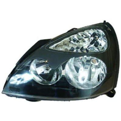 Proiettore nero per RENAULT CLIO dal 2005 al 2009 lato destro passeggero Codice OEM 7701051770