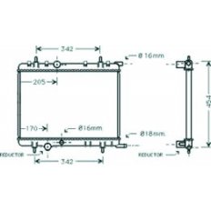 Radiatore acqua per CITROEN XSARA PICASSO dal 1999 al 2003