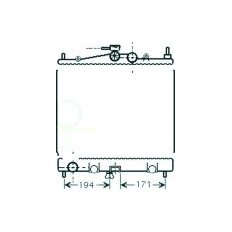 Radiatore acqua per NISSAN MICRA K12 dal 2005 al 2010