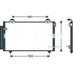 Condensatore per TOYOTA COROLLA VERSO dal 2004 al 2007