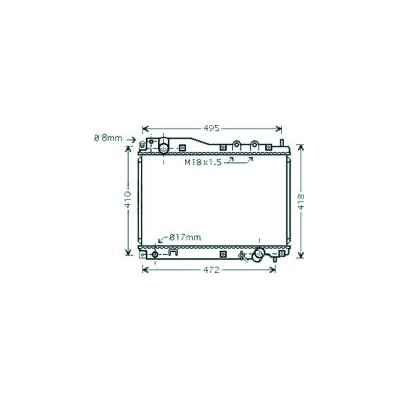 Radiatore acqua per HONDA CIVIC dal 2001 al 2003 Codice OEM 19010PLZE01