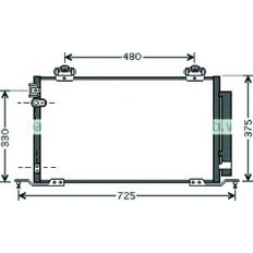 Condensatore per TOYOTA AVENSIS dal 2003 al 2006