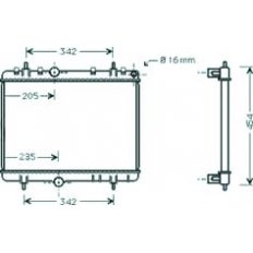 Radiatore acqua per CITROEN DS4 dal 2011 al 2016