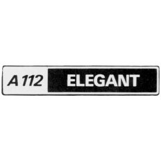 Sigla posteriore per AUTOBIANCHI A112 dal 1969 al 1987
