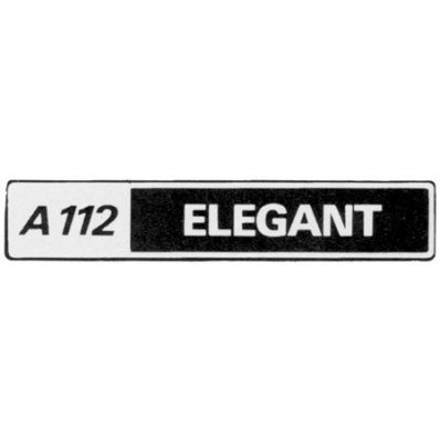 Sigla posteriore per AUTOBIANCHI A112 dal 1969 al 1987