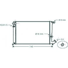 Radiatore acqua per CITROEN ZX dal 1991 al 1997