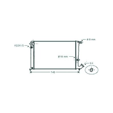Radiatore acqua per CITROEN ZX dal 1991 al 1997 Codice OEM 96275073