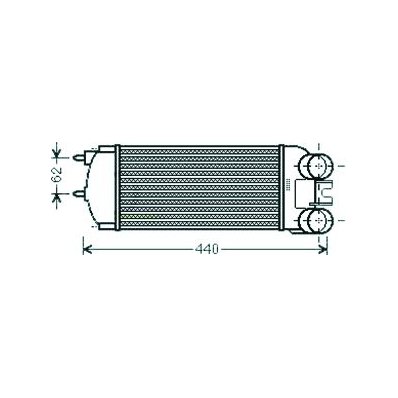Intercooler per PEUGEOT PARTNER/RANCH dal 2015 al 2018 Codice OEM 0384G5