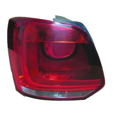 Fanale posteriore rosso per VOLKSWAGEN POLO dal 2009 al 2014 lato sinistro guidatore Codice OEM 6R0945095L