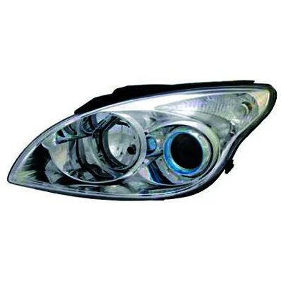 Proiettore nero per HYUNDAI i30 dal 2007 al 2012 lato sinistro guidatore Codice OEM 921012R000