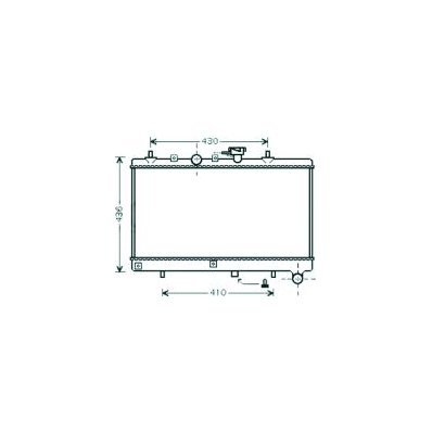 Radiatore acqua per KIA RIO dal 2002 al 2005 Codice OEM 25310FD010