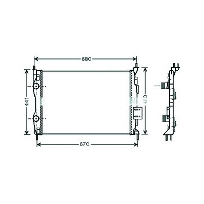 Radiatore acqua per NISSAN QASHQAI dal 2010 al 2013 Codice OEM 21400-JD00E