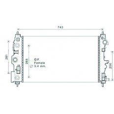 Radiatore acqua per CHEVROLET - DAEWOO CRUZE dal 2009 al 2011