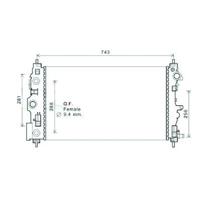 Radiatore acqua per CHEVROLET - DAEWOO CRUZE dal 2009 al 2011 Codice OEM 13267667