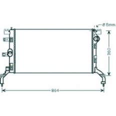 Radiatore acqua per RENAULT LAGUNA dal 2010 al 2015