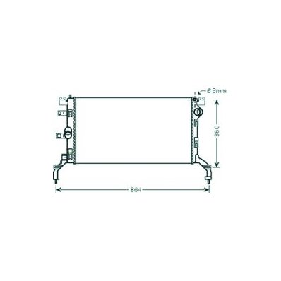 Radiatore acqua per RENAULT LAGUNA dal 2007 al 2010 Codice OEM 214100004R
