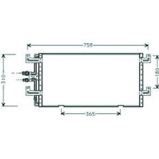 Condensatore per VOLKSWAGEN TRANSPORTER T4 dal 1996 al 2003