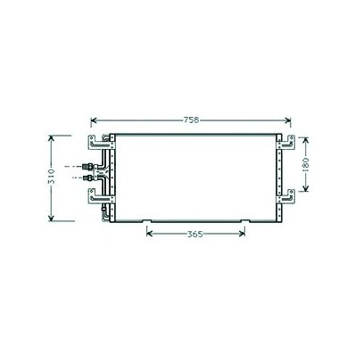 Condensatore per VOLKSWAGEN TRANSPORTER T4 dal 1996 al 2003 Codice OEM 701820413D