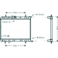 Radiatore acqua per CITROEN XSARA PICASSO dal 1999 al 2003