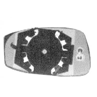 Piastra specchio retrovisore 11-03-08-09 per LANCIA MUSA dal 2007 al 2013 lato sinistro guidatore Codice OEM 71718830