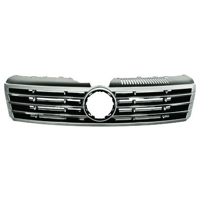 Griglia radiatore nero lucida con cornice cromata e modanatura argento per VOLKSWAGEN PASSAT CC dal 2012 al 2015 Codice OEM 3C8853651AARYP
