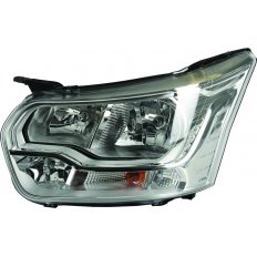 Proiettore led adattivo cromato per FORD TRANSIT dal 2014 lato sinistro guidatore
