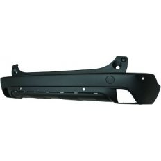 Paraurto posteriore nero con fori modanatura e fori sensore per PEUGEOT 2008 dal 2013 al 2016