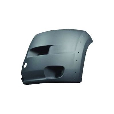 Cantonale paraurto anteriore nero con fori codolino per CITROEN JUMPER dal 2006 al 2014 lato sinistro guidatore