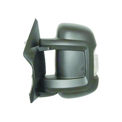 Retrovisore manuale nero braccio corto con sonda per CITROEN JUMPER dal 2014 lato sinistro guidatore Codice OEM 735661889