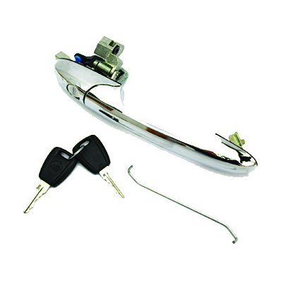 Maniglia esterna anteriore cromata con set chiavi e nottolino per FIAT 500 dal 2015 lato sinistro guidatore Codice OEM 735451697