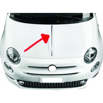 Modanatura centrale cofano cromata per ABARTH 595 dal 2015 Codice OEM 735467393