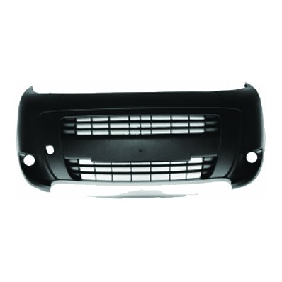 Paraurto anteriore nero con fascia superiore verniciabile e fascia inferiore argentata per FIAT FIORINO/QUBO dal 2007 al 2015 Codice OEM 735539450