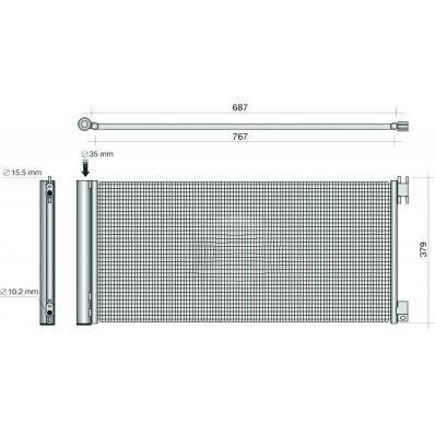 Condensatore per OPEL VIVARO dal 2014 al 2018 Codice OEM 921008178R