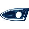 Griglia laterale paraurto nera con foro fendinebbia con cornice cromata per FORD EDGE dal 2016 lato sinistro guidatore