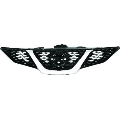 Griglia radiatore nera con modanatura cromata mod. Techno per NISSAN QASHQAI dal 2014 al 2017 Codice OEM 623104EA1D