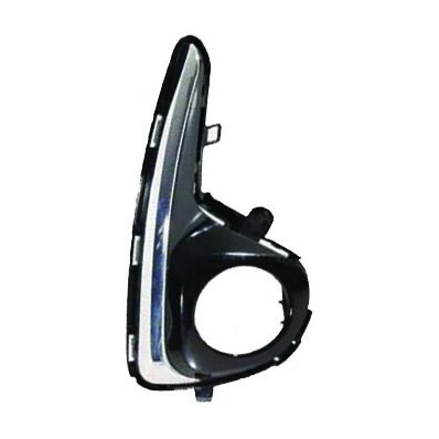Griglia laterale paraurto nera lucida con foro fendinebbia per TOYOTA YARIS dal 2017 lato destro passeggero Codice OEM 814810D360