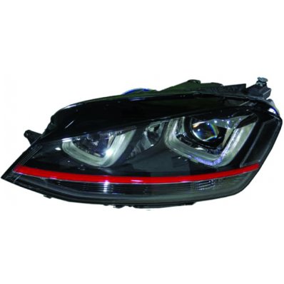 Proiettore xenon nero a led AFS per VOLKSWAGEN GOLF  VII dal 2012 al 2016 lato sinistro guidatore Codice OEM 5G1941753A