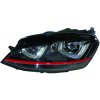 Proiettore xenon nero a led AFS per VOLKSWAGEN GOLF  VII dal 2012 al 2016 lato sinistro guidatore