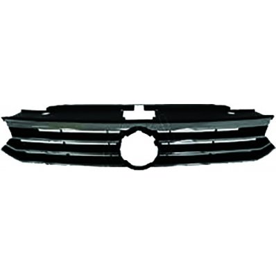 Griglia radiatore nera lucida con modanatura cromata mod. Trendline per VOLKSWAGEN PASSAT dal 2014 al 2019 Codice OEM 3G0853651JBKZ