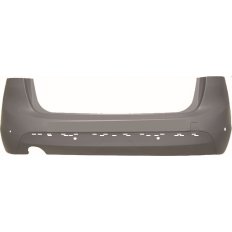 Paraurto posteriore verniciabile con fori modanatura e fori sensore per BMW 2 F45 dal 2014
