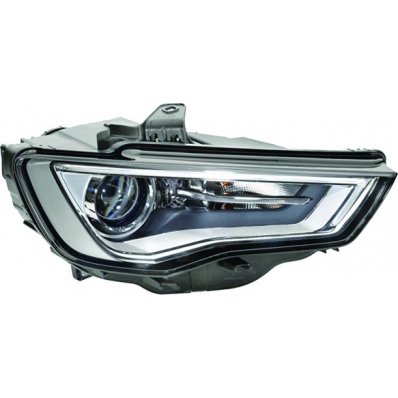 Proiettore xenon parabola interna nera a led per AUDI A3 dal 2012 al 2016 lato destro passeggero Codice OEM 8V0941044