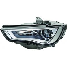 Proiettore xenon parabola interna nera a led per AUDI A3 dal 2012 al 2016 lato sinistro guidatore