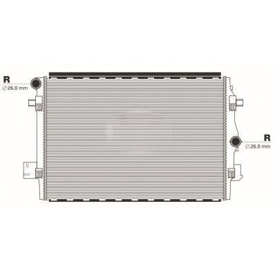 Radiatore acqua per AUDI A1 dal 2014 al 2018 Codice OEM 6R0121253Q