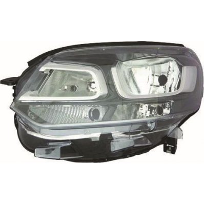 Proiettore nero per CITROEN SPACETOURER dal 2016 lato sinistro guidatore Codice OEM 9808567780